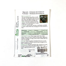 Load image into Gallery viewer, Squash - Burgess Buttercup Seeds, OSC