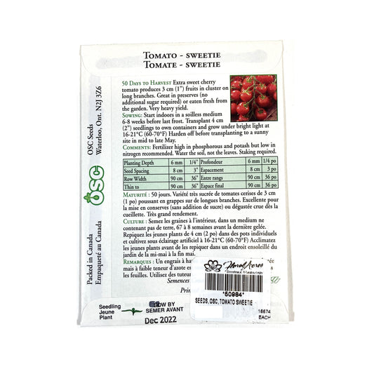 Tomato - Sweetie Cherry Seeds, OSC