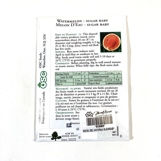 Watermelon - Sugar Baby Seeds, OSC