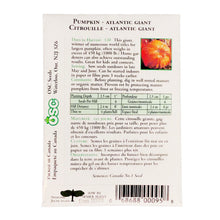 Load image into Gallery viewer, Pumpkin - Atlantic Giant Seeds, OSC