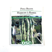 Load image into Gallery viewer, Bean Climbing - Kentucky Wdr Seeds, OSC Large Pack