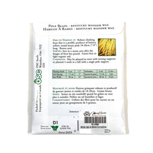Load image into Gallery viewer, Bean Climbing - KY Wondr Wax Seeds, OSC Large Pack
