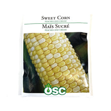 Load image into Gallery viewer, Sweet Corn - Peaches & Cream Seeds, OSC Large Pack