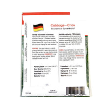 Load image into Gallery viewer, Cabbage - Brunswick Sauerkraut Seeds, Aimers Int'l - Floral Acres Greenhouse & Garden Centre