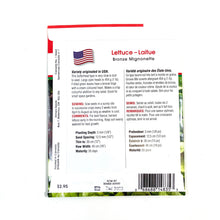 Load image into Gallery viewer, Lettuce - Bronze Mignonette Seeds, Aimers Int'l - Floral Acres Greenhouse & Garden Centre