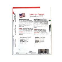 Load image into Gallery viewer, Spinach - Imperial Green Hybrd Seeds, Aimers Int'l - Floral Acres Greenhouse & Garden Centre