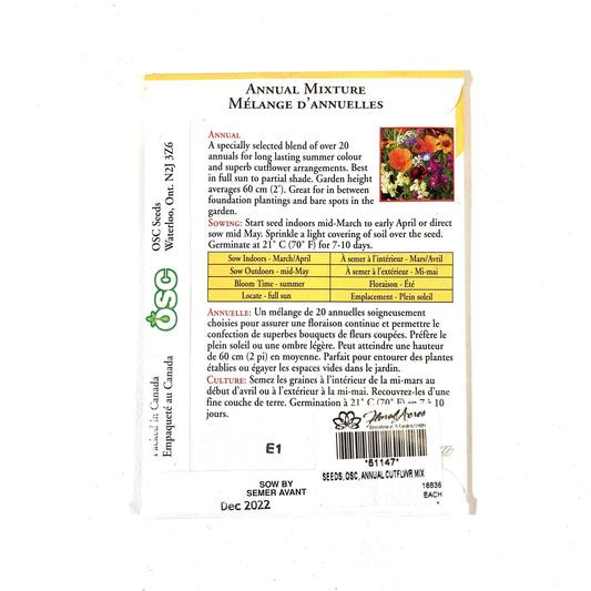Annual Cut Flower Mixture Seeds, OSC