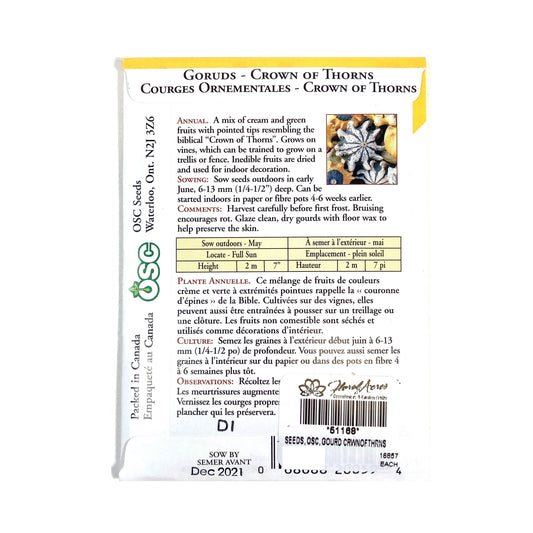 Gourd - Crown of Thorns Seeds, OSC