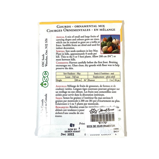 Gourd - Ornamental Mix Seeds, OSC