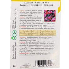 Load image into Gallery viewer, Lobelia - Cascade Mixture Seeds, OSC
