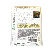 Load image into Gallery viewer, Nasturtium - Dwarf Jewel Mixed Seeds, OSC