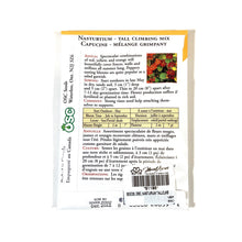 Load image into Gallery viewer, Nasturtium - Tall Climbing Mixed Seeds, OSC