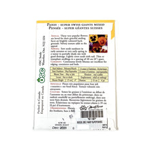 Load image into Gallery viewer, Pansy - Super Swiss Giant Mixed Seeds, OSC