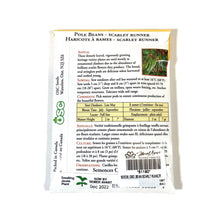 Load image into Gallery viewer, Bean Climbing - Scarlet Runner Seeds, OSC