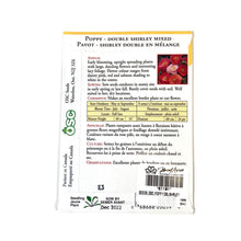 Load image into Gallery viewer, Poppy - Double Shirley Mixed Seeds, OSC