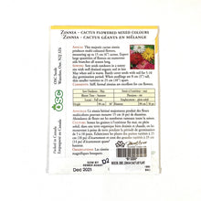 Load image into Gallery viewer, Zinnia - Cactus Flowered Hybrid Mixture Seeds, OSC