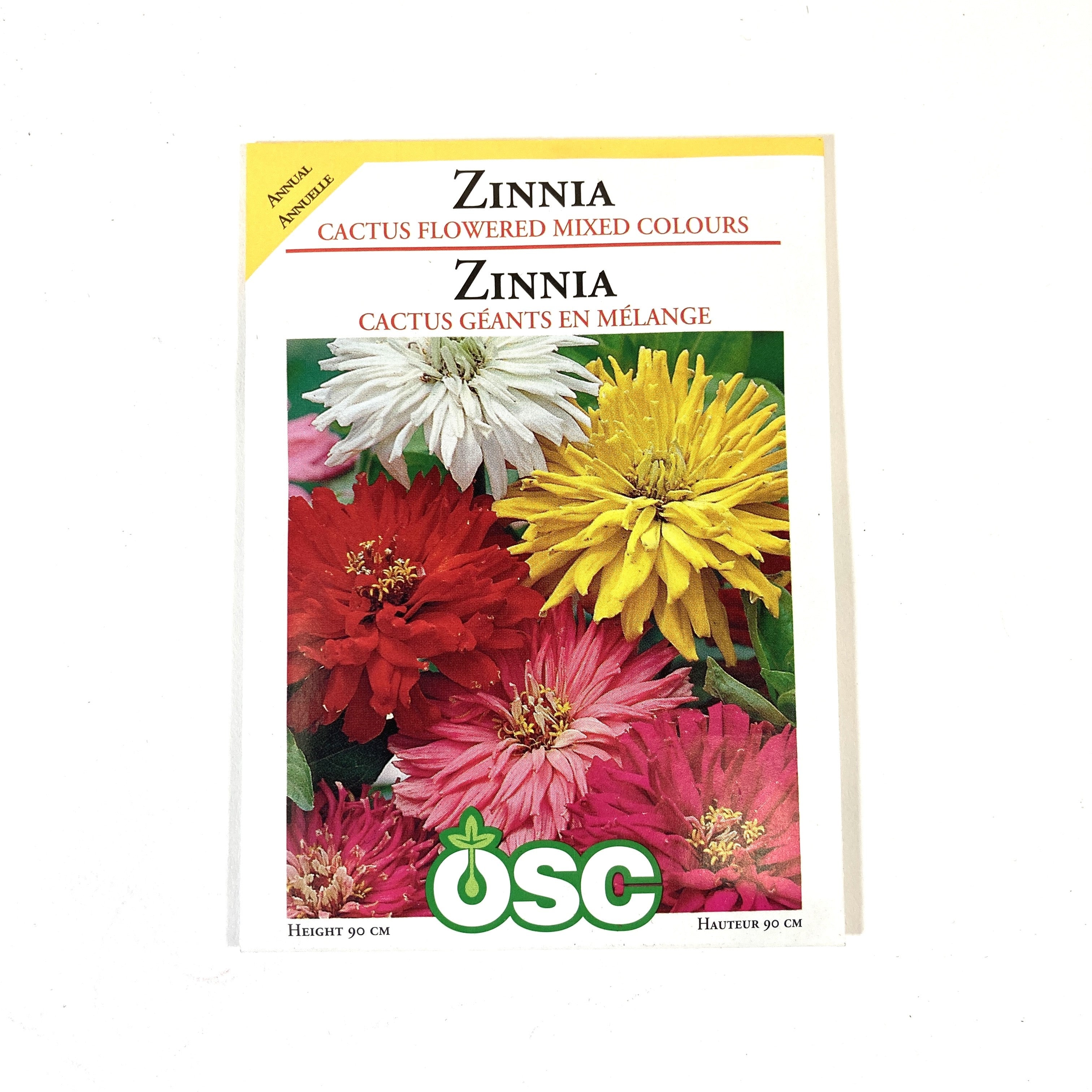 Zinnia - Cactus Flowered Hybrid Mixture Seeds, OSC