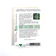 Load image into Gallery viewer, Bean Climbing - Kentucky Wdr Seeds, OSC