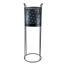Load image into Gallery viewer, Planter, Metal, Bellamy Pot on Stand, Black, Large - Floral Acres Greenhouse & Garden Centre