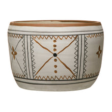 Load image into Gallery viewer, Pot, 12in, Terracotta, Hand-Painted Tile Pattern - Floral Acres Greenhouse & Garden Centre
