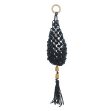 Load image into Gallery viewer, Plant Hanger, Jute Wall Hanger w/ Wood Beads, 22in
