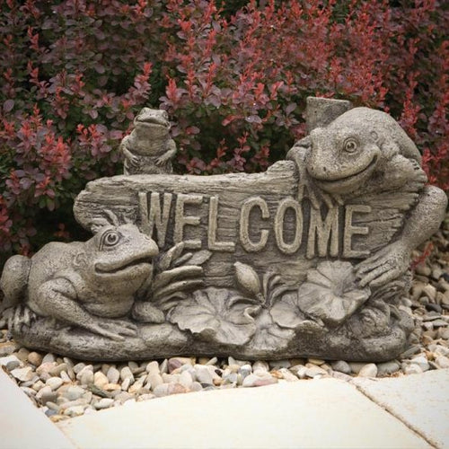Welcome Frogs Statue, 21.25in - Floral Acres Greenhouse & Garden Centre