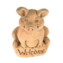 Load image into Gallery viewer, Percy the Pig Welcome Statue, 11.25in
