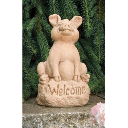 Percy the Pig Welcome Statue, 11.25in - Floral Acres Greenhouse & Garden Centre