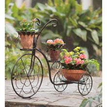 Load image into Gallery viewer, Metal 3-Tier Tricycle Plant Stand