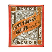 Load image into Gallery viewer, Embossed Metal Wall Decor with Thanksgiving Saying