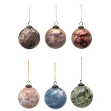 Load image into Gallery viewer, Ornament, Glass Ball with Marbled Finish, 4in