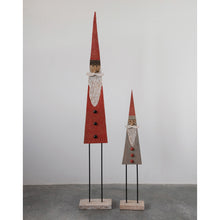 Load image into Gallery viewer, Handmade Mango Wood & Metal Santa, Red, 60in