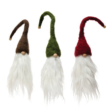 Load image into Gallery viewer, Wool Felt Gnome Bottle Topper, 3 Colours
