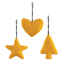 Load image into Gallery viewer, Ornament, Cotton Corduroy Shape, Mustard, 4in