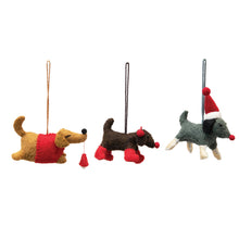 Load image into Gallery viewer, Ornament, Wool Felt Dog, 2.5in, 3 Styles