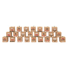Load image into Gallery viewer, Square Paper Box Advent Calender, 3in, Set of 24