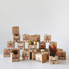 Load image into Gallery viewer, Square Paper Box Advent Calender, 3in, Set of 24