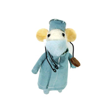 Load image into Gallery viewer, Ornament, Wool Felt Medical Mouse, 4.25in