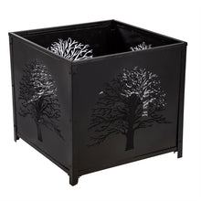 Load image into Gallery viewer, Square Tree of Life Fire Pit, 24in - Floral Acres Greenhouse & Garden Centre