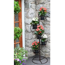 Load image into Gallery viewer, Lotus Basket Spiral Plant Stand with 5 9in Pots - Floral Acres Greenhouse & Garden Centre