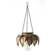 Load image into Gallery viewer, Antiqued Metal Hanging Light, Daisy