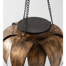 Load image into Gallery viewer, Antiqued Metal Hanging Light, Daisy