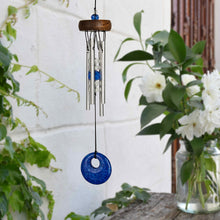 Load image into Gallery viewer, Mini Stone Wind Chime, Blue, 10in - Floral Acres Greenhouse & Garden Centre