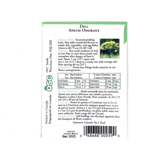 Dill - Mammoth Seeds, OSC - Floral Acres Greenhouse & Garden Centre