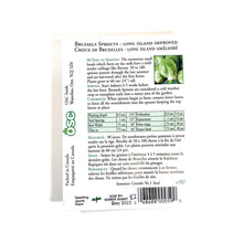 Load image into Gallery viewer, Brussels Sprouts - Long Island Seeds, OSC - Floral Acres Greenhouse & Garden Centre
