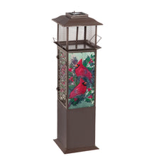 Load image into Gallery viewer, Solar Glass Panel Cardinal Outdoor Lantern