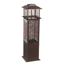 Load image into Gallery viewer, Solar Glass Panel Cardinal Outdoor Lantern