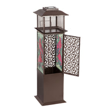 Load image into Gallery viewer, Solar Glass Panel Cardinal Outdoor Lantern