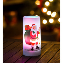 Load image into Gallery viewer, Santa LED Pillar Candle with Projected Icons