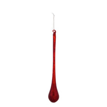 Load image into Gallery viewer, Glass Long Drop Ornament, Red/Gold, Set of 6